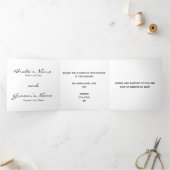 「私たち結婚します！」三つ折り結婚式カード 三つ折りカード (内部)