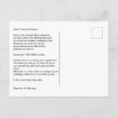 私たち結婚します　規模縮小ウェディング 案内ポストカード (裏面)