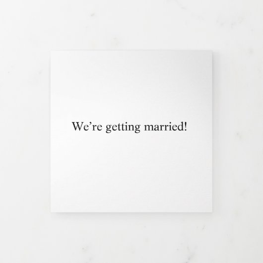 「私たち結婚します！」 3つ折りウェディングカード 三つ折りカード (カバー)