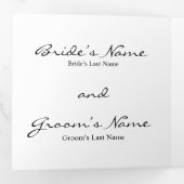 「私たち結婚します！」 3つ折りウェディングカード 三つ折りカード (内部最初)