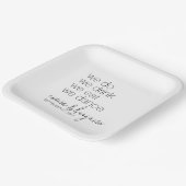 私たち結婚する！飲んで 食べて 踊ろう - 現代のウェディング ペーパープレート (傾斜あり)