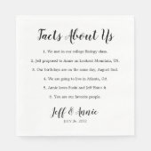 私たち結婚に関する事実パーティーカスタムナプキン スタンダードランチョンナプキン (正面)