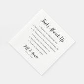 私たち結婚に関する事実パーティーカスタムナプキン スタンダードランチョンナプキン (角)