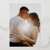 私たち結婚のエレガンスフォイル結婚式の招待 箔招待状 (裏面)