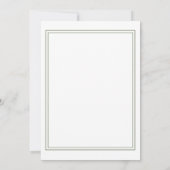 私たち結婚のセージ緑のエレガモダンントウェディング 招待状 (裏面)