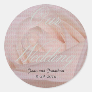 私たち結婚のバラ封筒用シールシール ラウンドシール