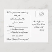私たち結婚のバラRSVP インビテーションポストカード (裏面)