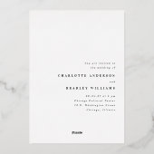 私たち結婚のフォトフォイル結婚式の招待 箔招待状 (裏面)