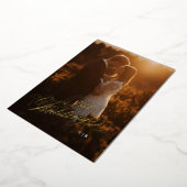 私たち結婚のフォトフォイル結婚式の招待 箔招待状 (回転した状態)