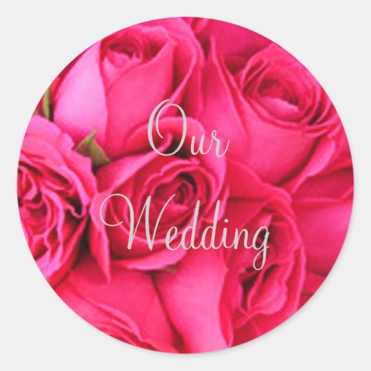 私たち結婚の封筒用シールシール ラウンドシール (正面)