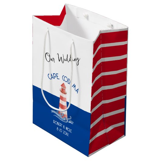 私たち結婚の抱き枕 – 小、光沢 ミディアムペーパーバッグ (正面アングル)