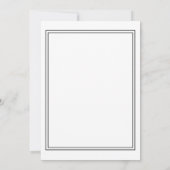 私たち結婚の白い黒のエレガントなモダン結婚式 招待状 (裏面)