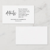 私たち結婚の詳細書道モダン エンクロージャーカード (正面/裏面)