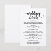 私たち結婚の詳細、スクリプ素朴ト、ブラウンクラフト エンクロージャーカード (正面/裏面)