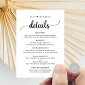 私たち結婚の詳細、黒素朴文字 エンクロージャーカード