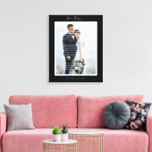 私たち結婚の誓いスクリプミニマルト&ブラックフレーム キャンバスプリント (インサイチュ (リビング))