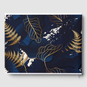 私たち結婚の金箔熱帯葉 ゲストブック (裏面)