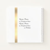 私たち結婚の黒字名，日付，写真，金ゴールド ノートブック (裏面)