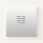 私たち結婚の、シルバーグラデーション、名前、日付と写真 ノートブック (裏面)