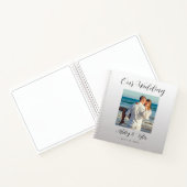 私たち結婚の、シルバーグラデーション、名前、日付と写真 ノートブック (内部)