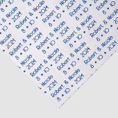 私たち結婚の – 名前と日付のティッシュペーパー、白 薄葉紙 (詳細)