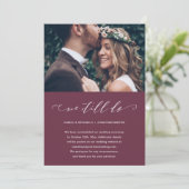 私たち結婚はまだBurgundy写真を行っている 案内状 (スタンド正面)