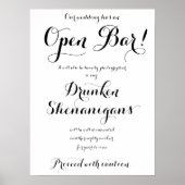 私たち結婚はオープンバーの看板ポスターを持っている ポスター (正面)