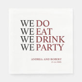 私たち結婚は スタンダードランチョンナプキン (正面)