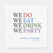 私たち結婚は スタンダードランチョンナプキン (正面)