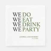 私たち結婚は スタンダードランチョンナプキン (正面)