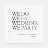 私たち結婚は スタンダードランチョンナプキン (正面)