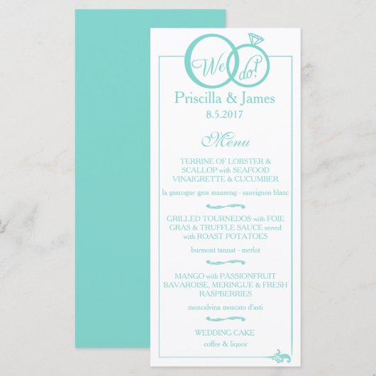 私たち結婚は メニュー (正面/裏面)