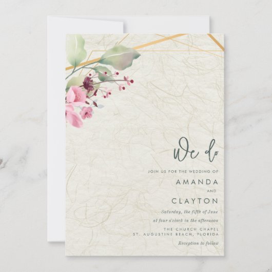 私たち結婚は 招待状 (正面)