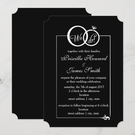 私たち結婚は 招待状 (正面/裏面)