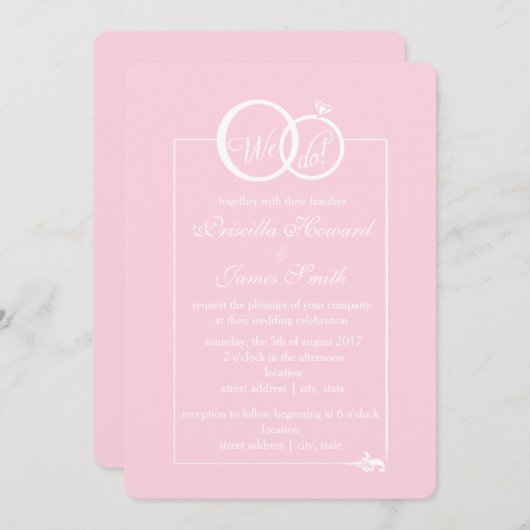 私たち結婚は 招待状 (正面/裏面)