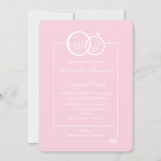 私たち結婚は 招待状 (正面)