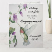 私たち結婚全員からの大きな婚約 カード (正面)