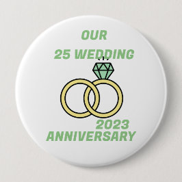 私たち結婚25周年 缶バッジ