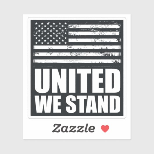 私たち統一されたはアメリカ国旗の細い青い線に立っていグランジる シール (シート)