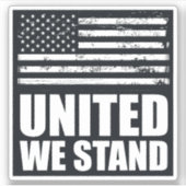 私たち統一されたはアメリカ国旗の細い青い線に立っていグランジる シール (正面)