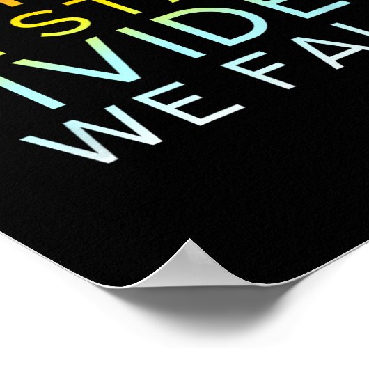 私たち統一されたは分かれて立つ私たち秋- Community Love Q ポスター (角)