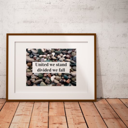私たち統一されたは分割されて立つ私たち秋ことわざポスター ポスター