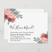 私たち絵を描が移し変えたピンクのフローラ エンクロージャーカード (正面/裏面)