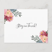 私たち絵を描が移し変えたピンクのフローラ エンクロージャーカード (裏面)