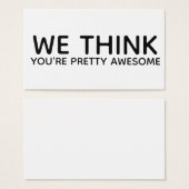 私たち考えはあなたはギフト素晴らしラベルの囲い (正面&裏面)