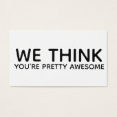 私たち考えはあなたはギフト素晴らしラベルの囲い (正面)