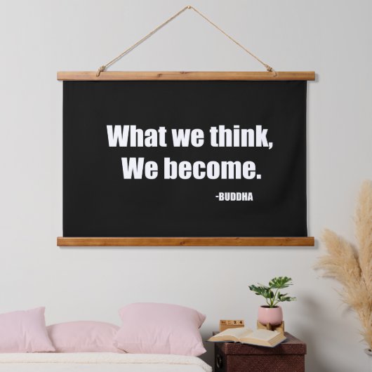 私たち考えは何になる。ブッダ 吊り下げ型タペストリー (寝室)