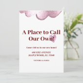 私たち自身の引っ越し祝いパーティーパーティーグリッター 招待状 (スタンド正面)