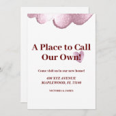 私たち自身の引っ越し祝いパーティーパーティーグリッター 招待状 (正面/裏面)