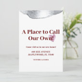 私たち自身の引っ越し祝いパーティーパーティーグリッター 招待状 (スタンド正面)